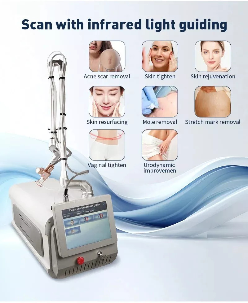 CO2 Portable Laser Fractional Skin Wrinkle Removal Acne Treatment Beauty Machine