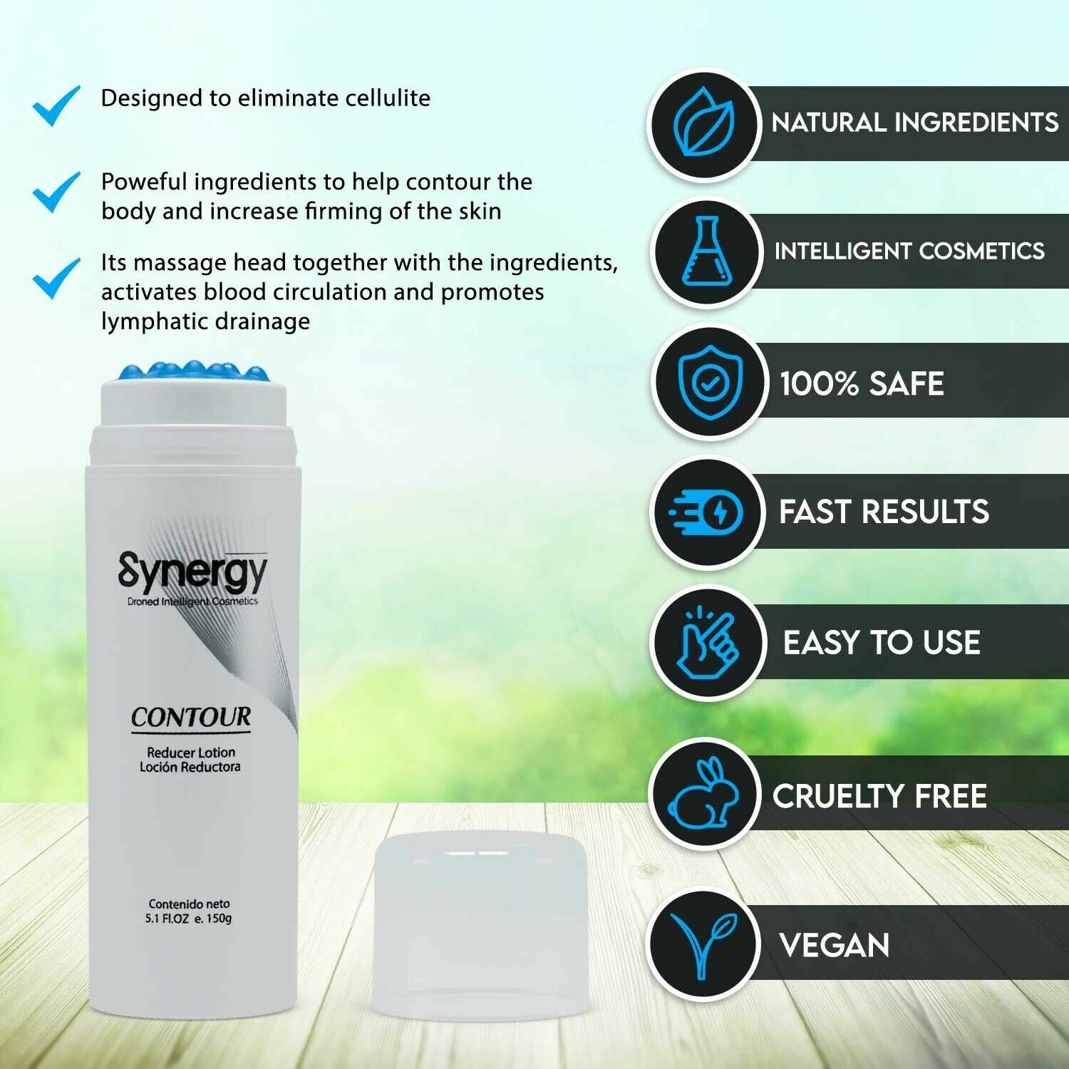Synergy Countour Anti-cellulite & Slimming Cream Abdomen, Legs and Buttocks