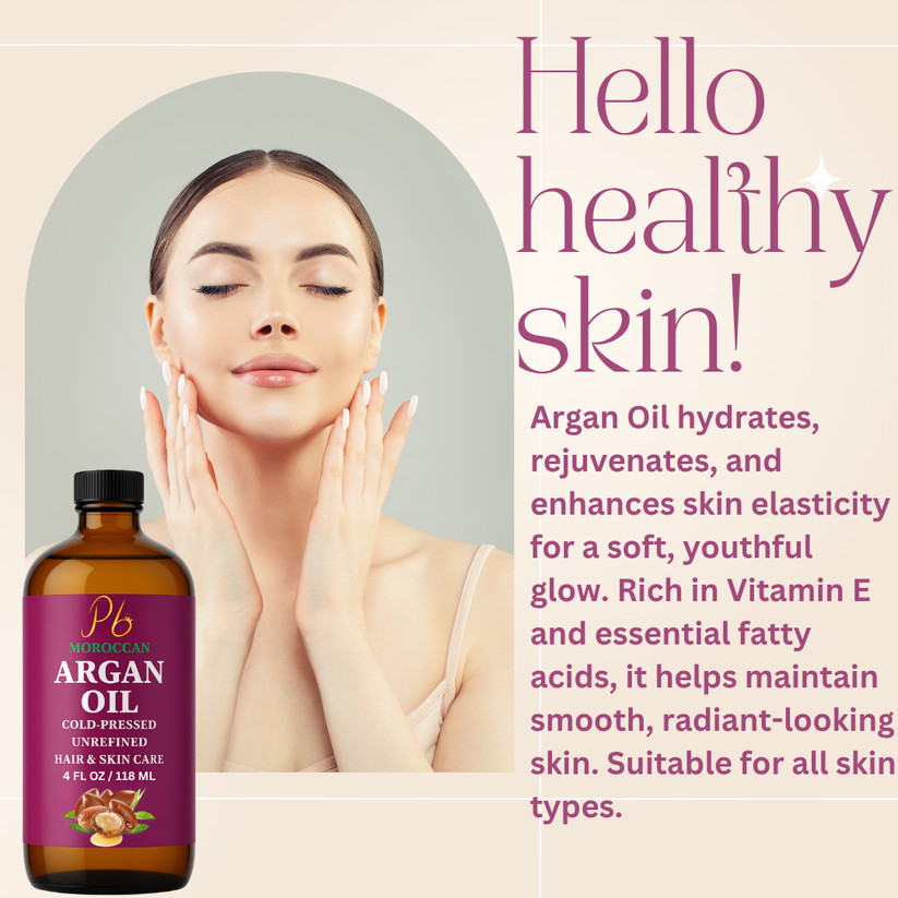 Aceite Orgánico de Argán para Rostro, Antienvejecimiento, Cuidado Piel y Cabello