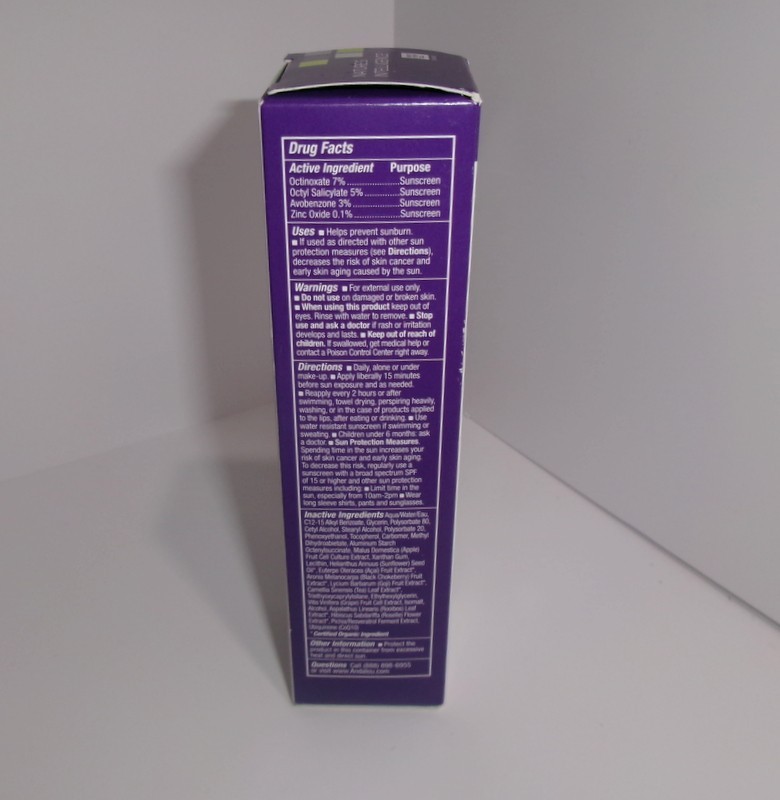 Andalou Naturals Facial Serum-Age Defying-SPF 30-Unscented-2 fl. oz/58 ml NIB