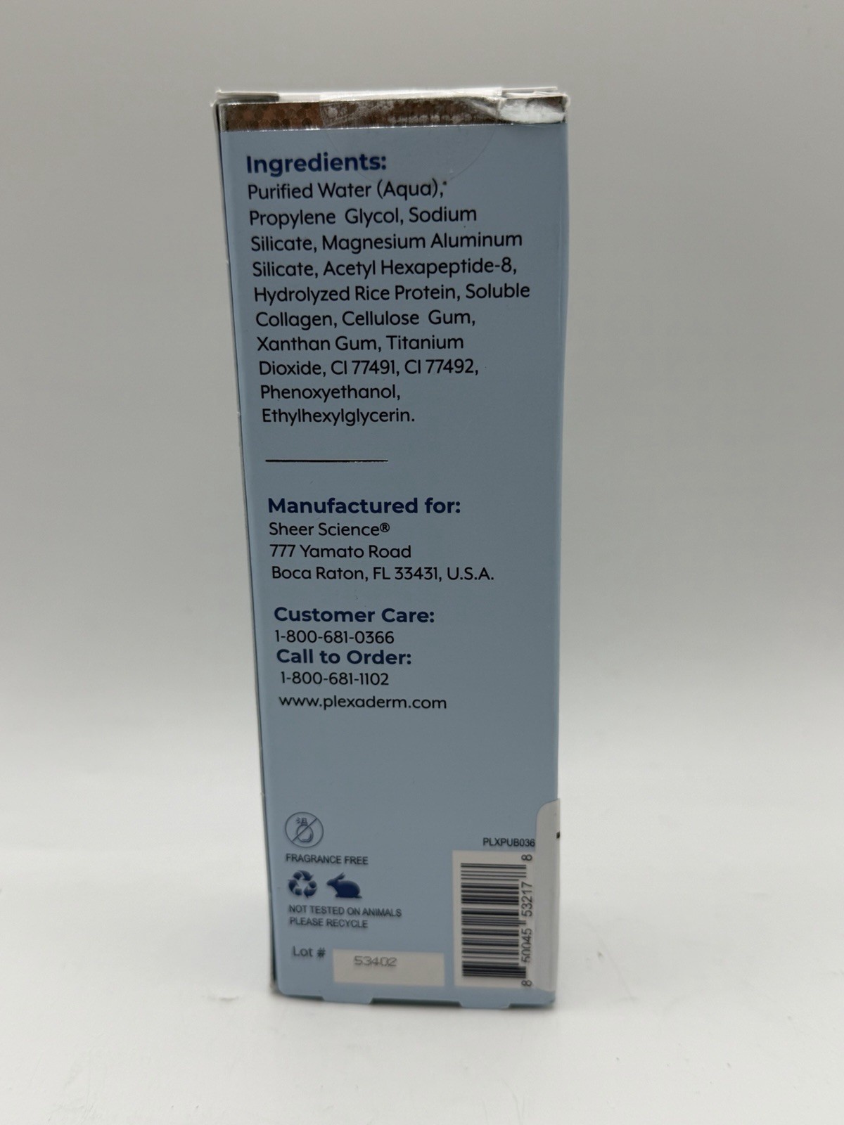 Plexaderm Rapid Reduction Serum 10ml Tube Visibly Reduce Wrinkles Under Eye Bags