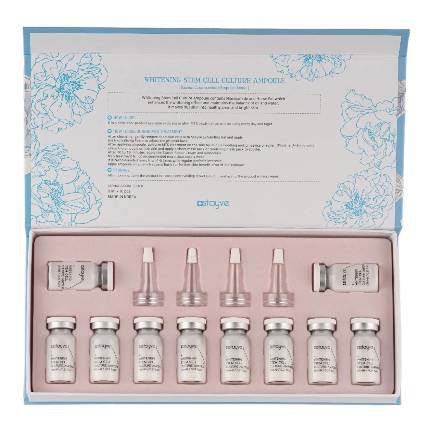 Stayve Whitening Stem Cell Culture BB Shine Glow Ampoule Kit