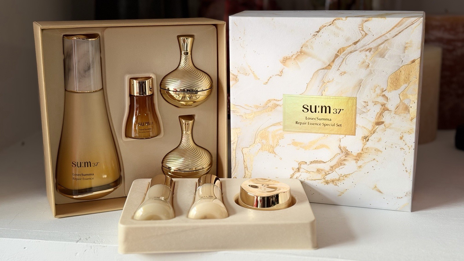 SU:M37 SUM37 LOSECSUMMA REPAIR ESSENCE SPECIAL SET 100ml and GIFTS, Exp 2028