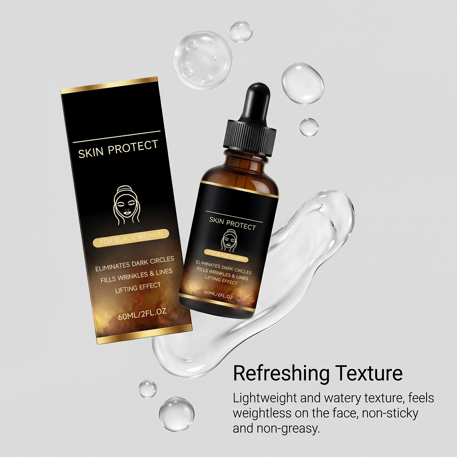 1-5PCS Skin Protect Serum Black Women Gentle Facial Skin Care Moisturizing Serum