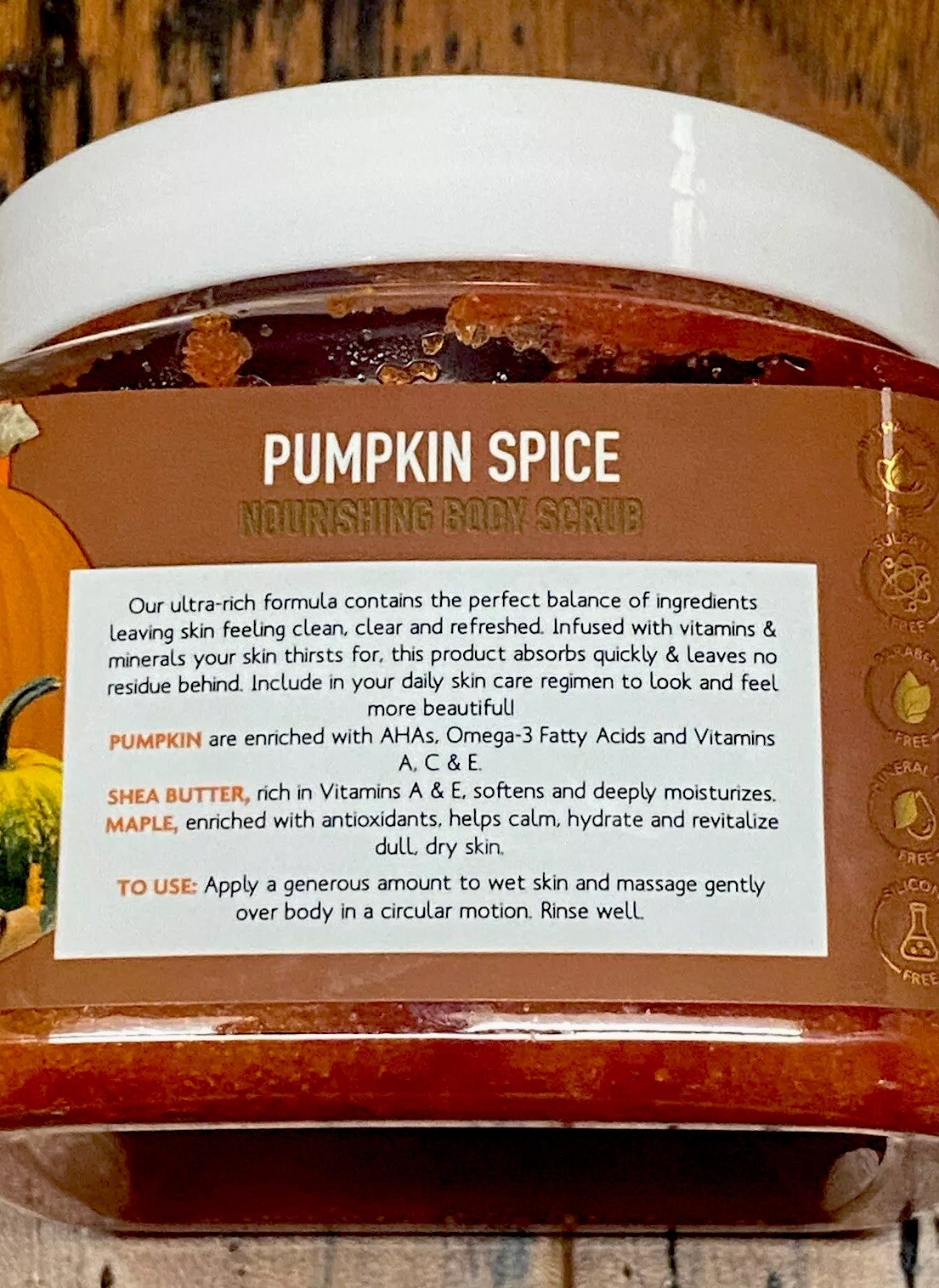 2 Pk- THE SPATHECARY-Pumpkin Spice Nourishing BODY SCRUB 21oz Shea Butter, New