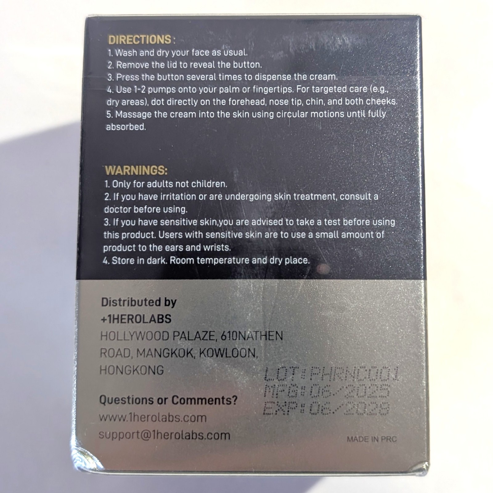 Retinol Moisturizer Anti-Aging Face Cream Triple Retinol 5% Squalane Exp 06/2028