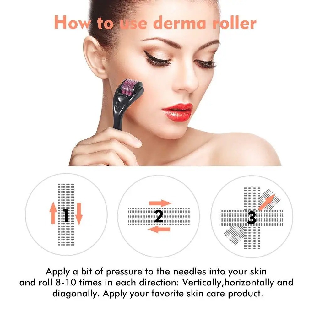 3 Pieces Individual Microneedle Roller Derma Roller 0.25mm & 0.50mm & 1.50mm US