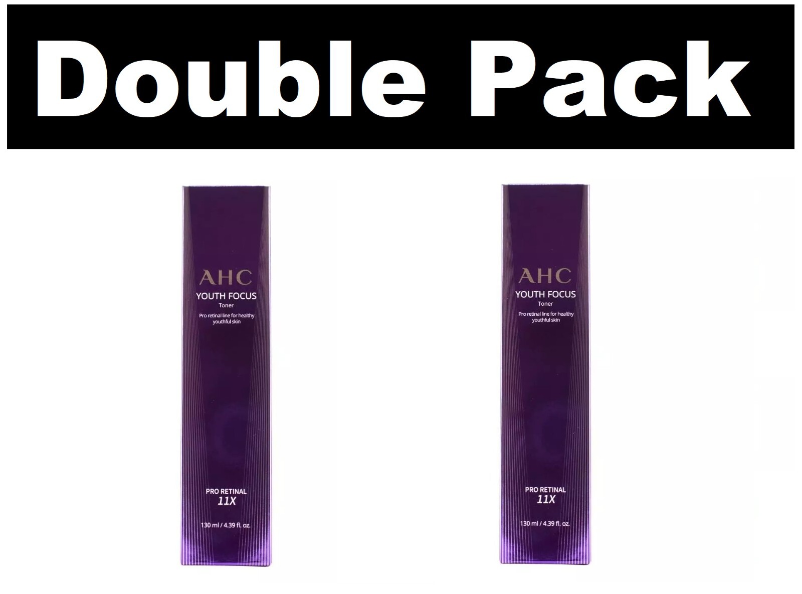 2x AHC Youth Focus Toner, 130 ml Original Factory Sealed BRAND NEW Made in Korea
