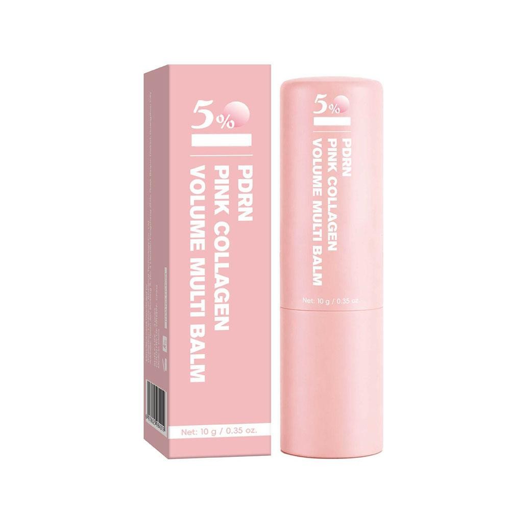 Pink Collagen Volume Multi Balm Stick – Wrinkle & Hydrating Stick for Face, Lips