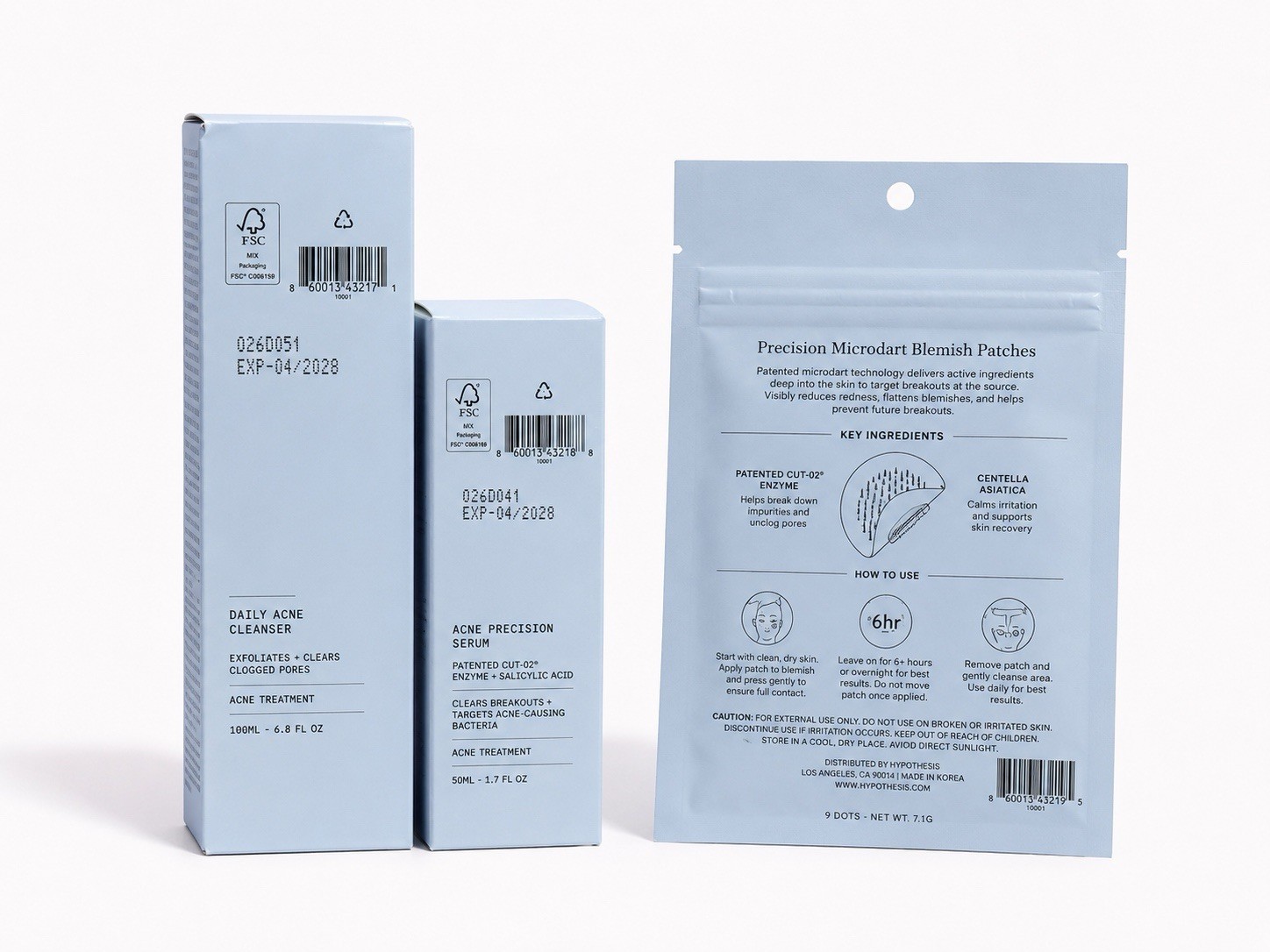 NEW Hypothesis Acne Set | Daily Cleanser, Precision Serum & Microdart Patches