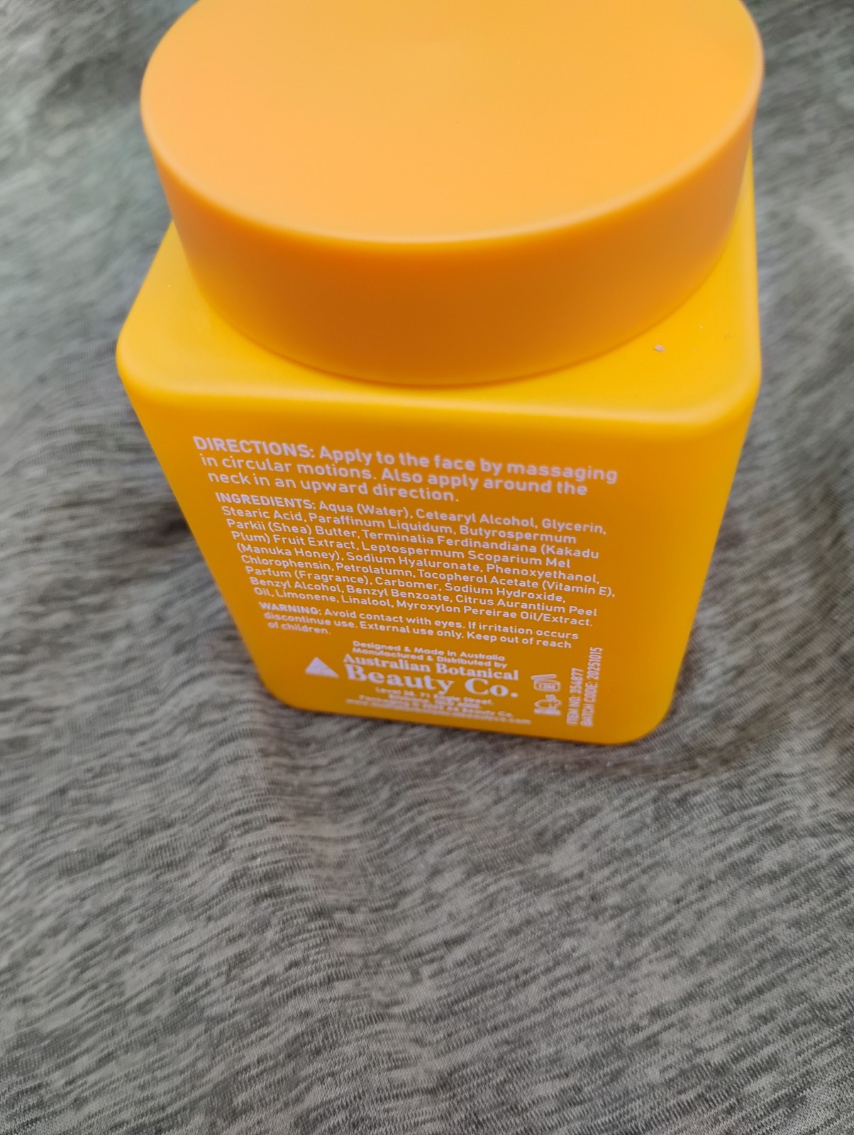 Stella & Cove Vitamin C, Manuka Honey & Hyaluronic Acid Face Cream 3.38 oz