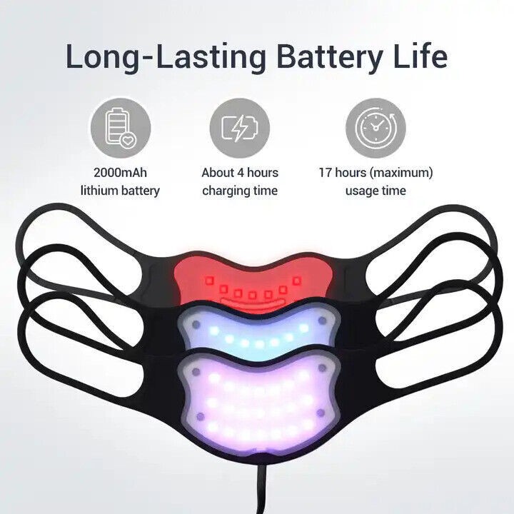 LED Photon Beauty Machine Blue Red Light Therapy Lip Mask for Skin Rejuvenation