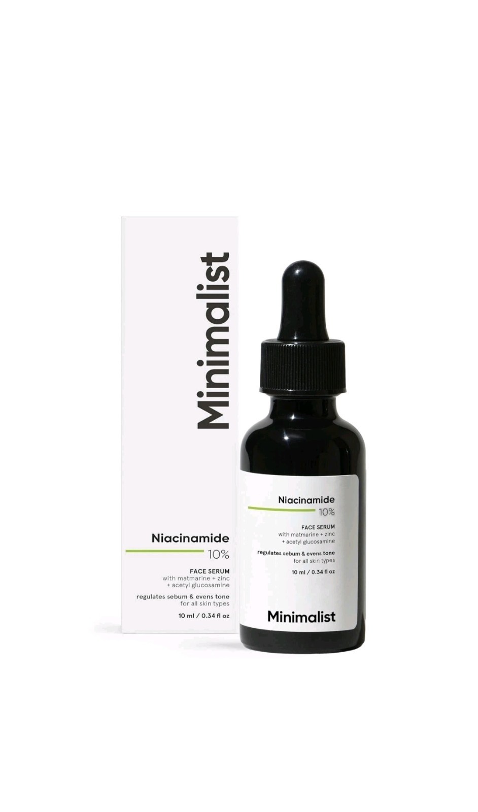 Minimalist 10% Niacinamide Face Serum with Zinc for Acne Marks, Blemishes- 30 ml