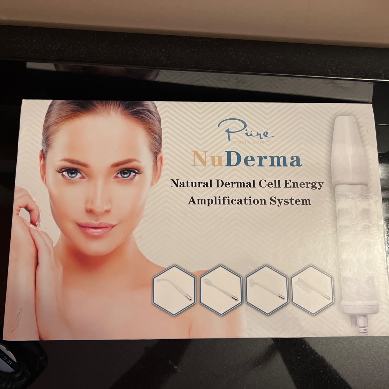 Pure NuDerma Natural Dermal Cell Energy Amplification System High Freq Face Wand