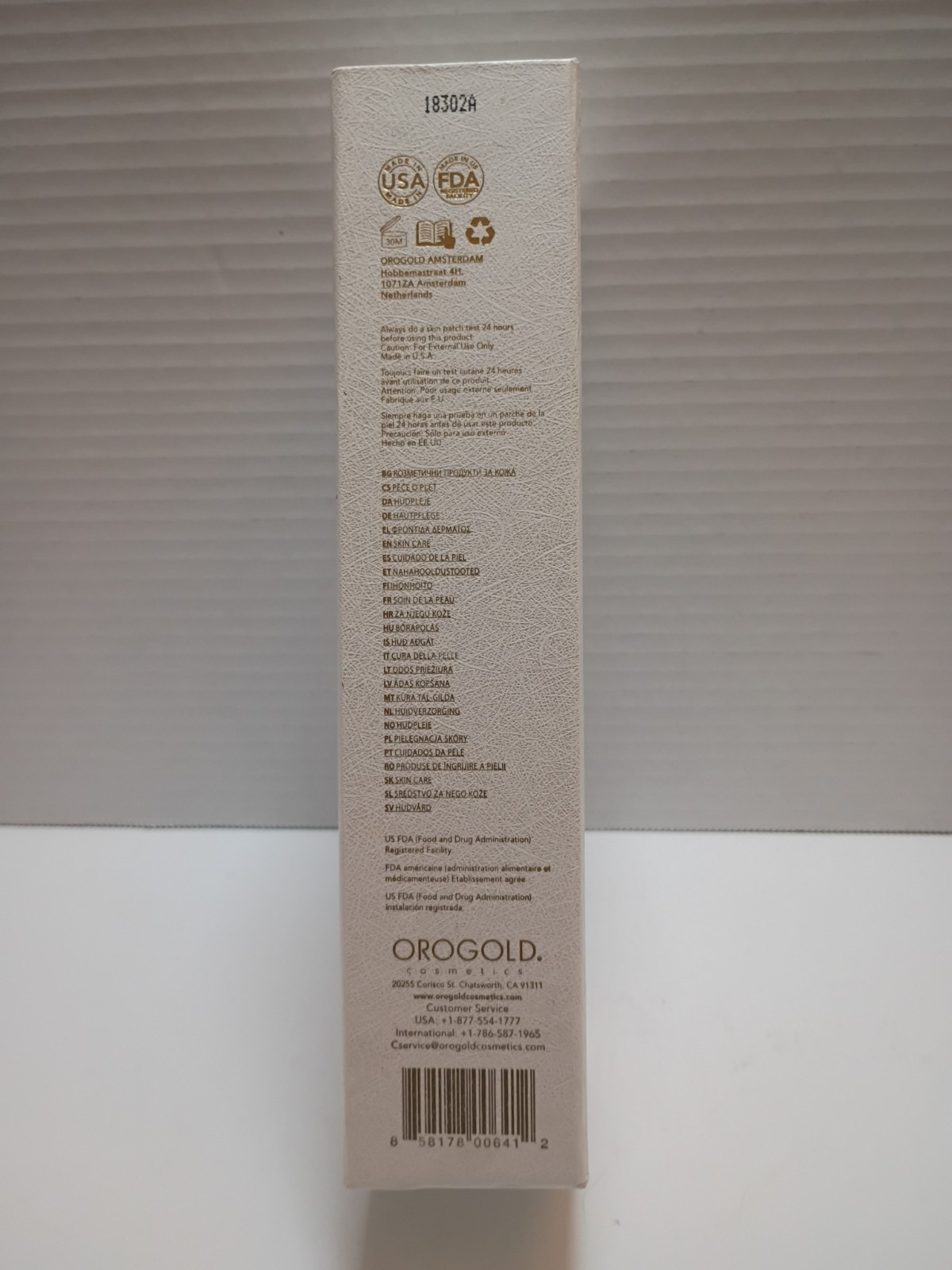 OROGOLD Cosmetics 24K Purifying Toner 100ml/3.38fl oz White Gold New