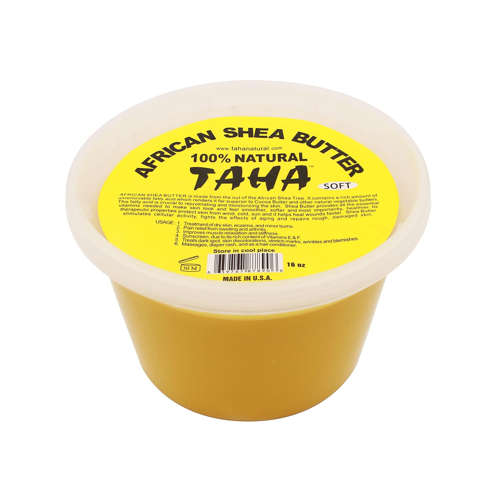 Taha Soft Shea Butter Natural Scent 16 Oz Pack Of 1
