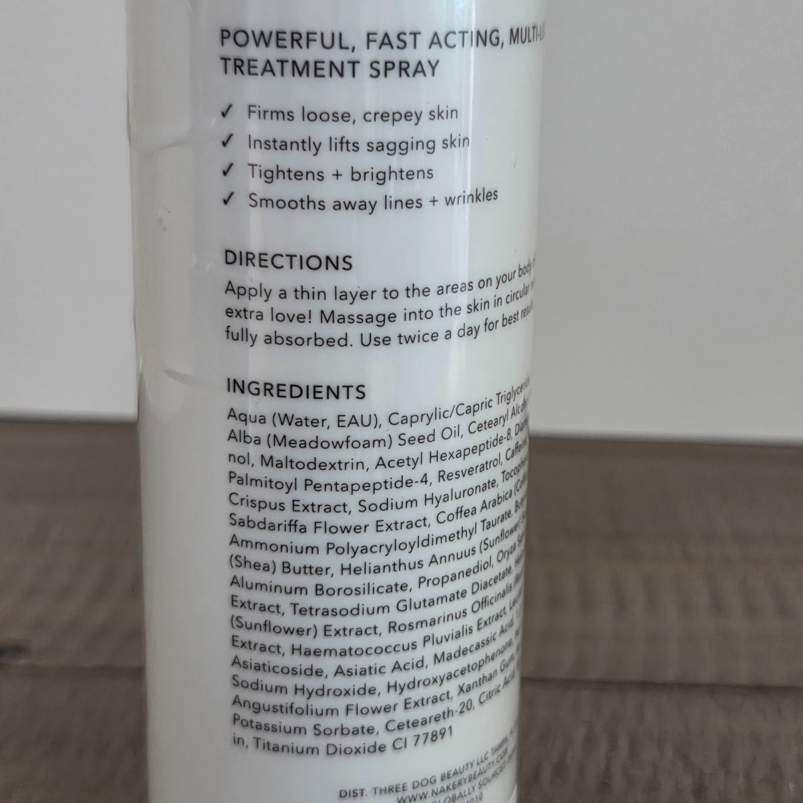 Nakery Lift-TOX SkinFirm Body Firming & Tightening Spray, Unscented 250 mL