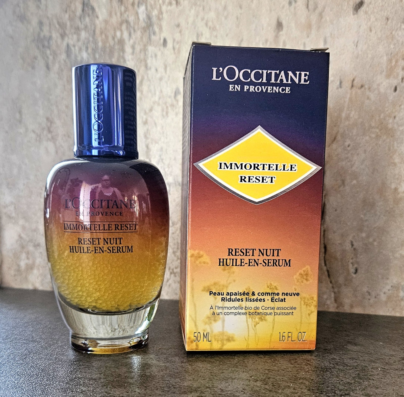 L’Occitane en Provence 1.6 oz/50ml JUMBO Immortelle Overnight Reset Serum NIB!