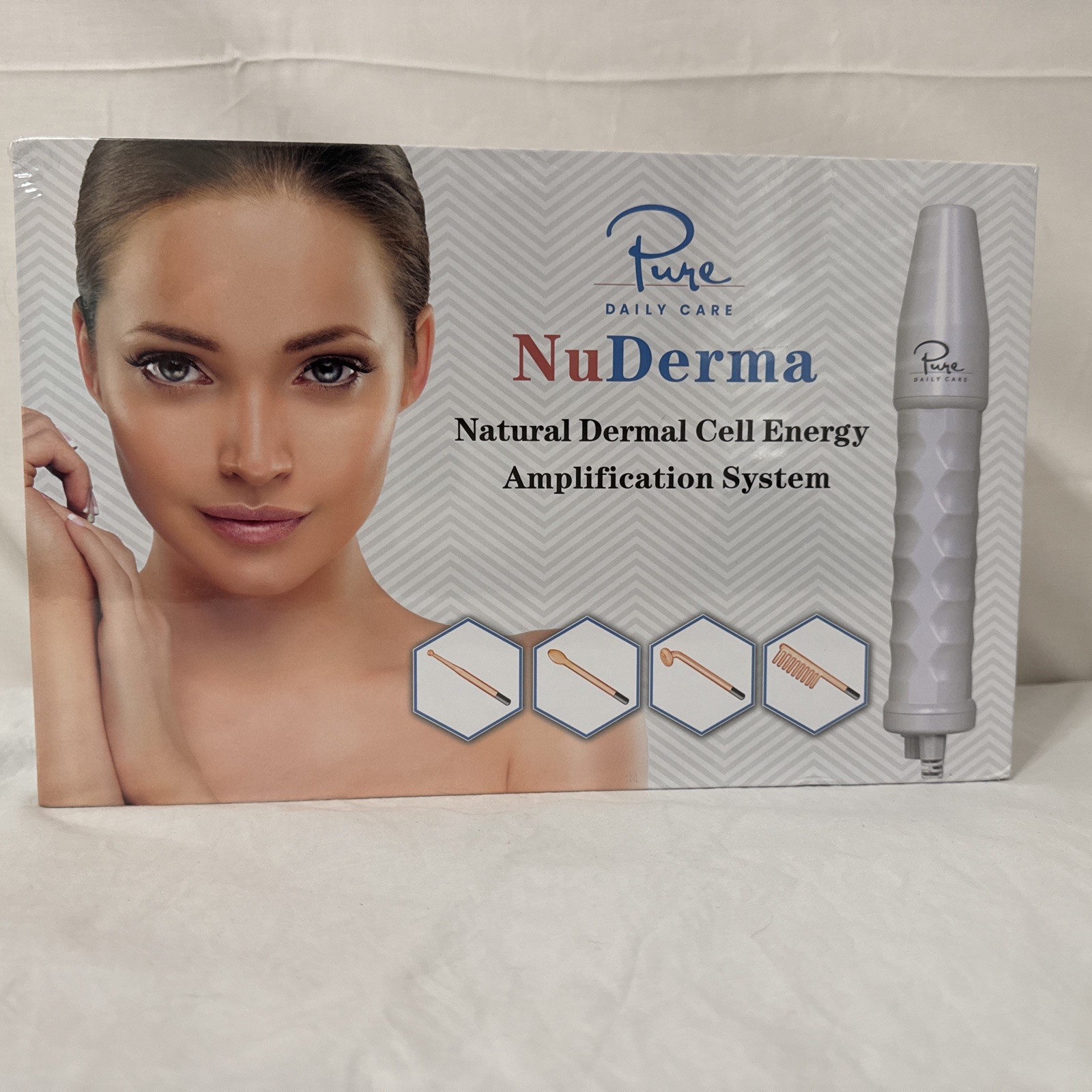 NuDerma Handheld Skin Therapy Wand Machine w/ Neon Anti-Aging, Skin Tightening
