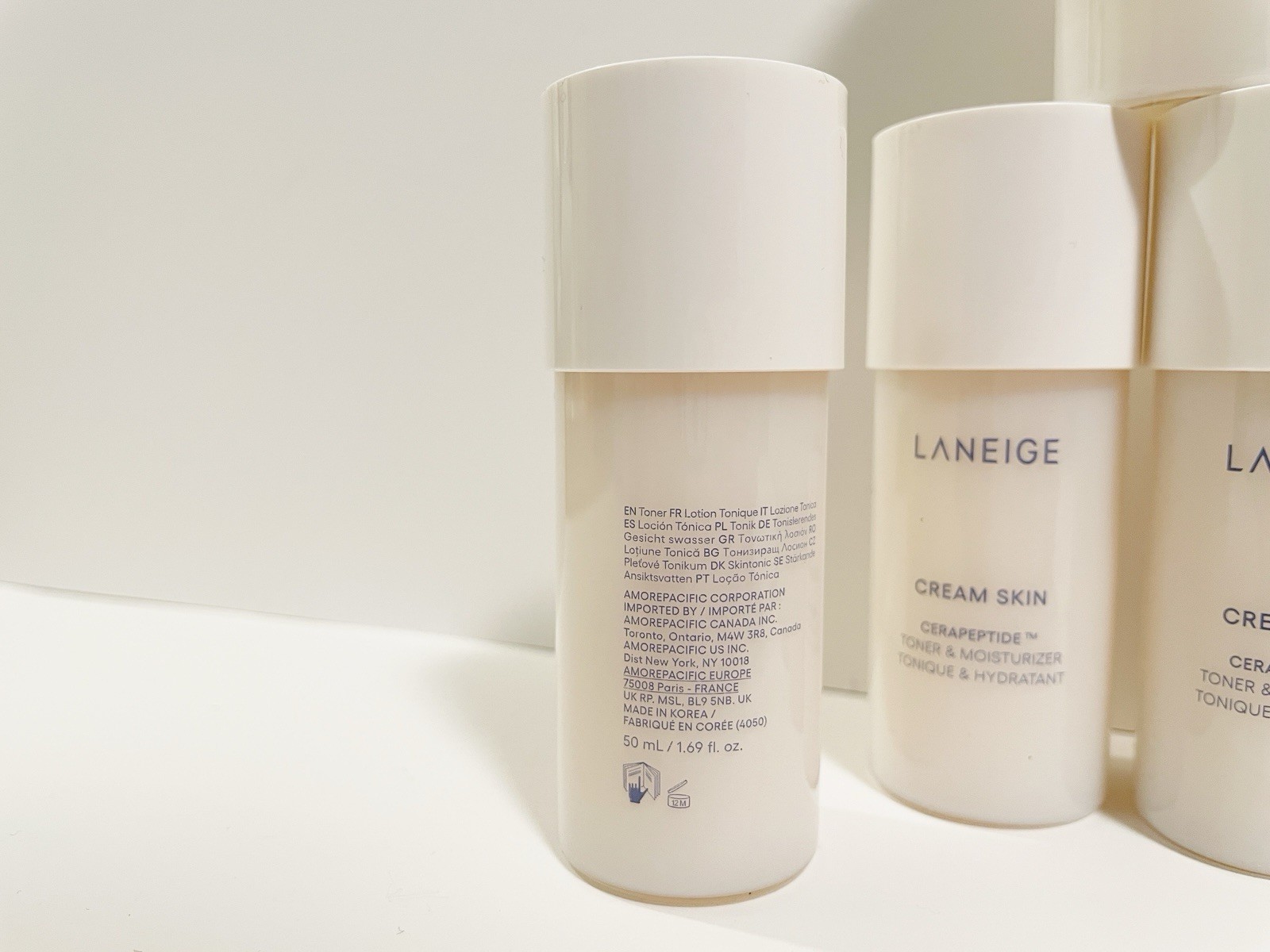 2 Laneige Cream Skin Cerapeptide Toner & Moisturizer 50 mL 1.69 fl oz