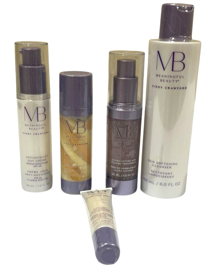 Meaningful Beauty 5 Piece Set Cleanser, Serum, Day Creme, Eye, Filling Treatment