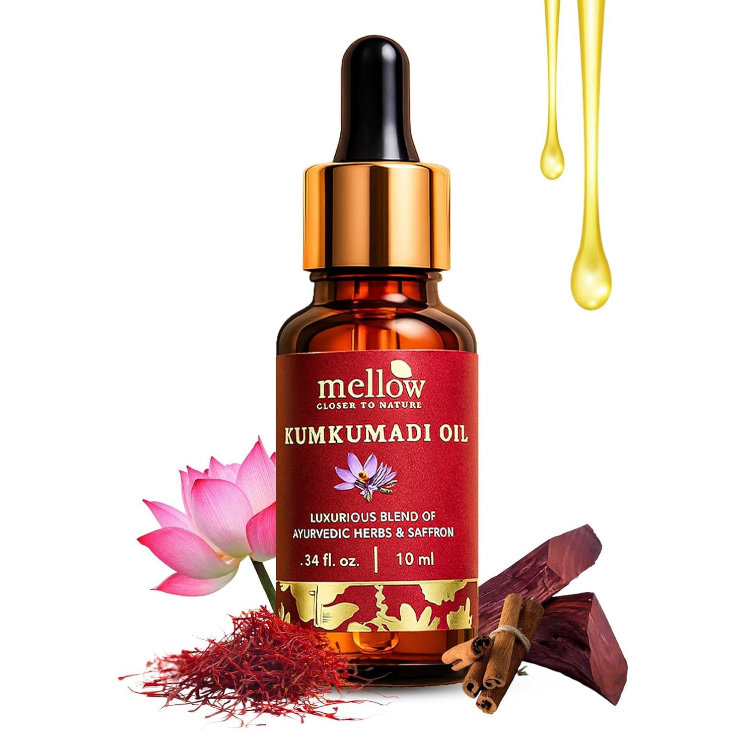 Ayurvedic Kumkumadi Oil with 22 Herbs Deep Nourishment & Reduces Fine Lines 10ml