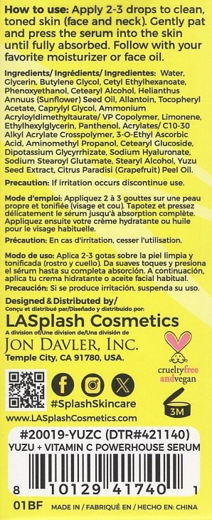 La Splash YUZU + Vitamin C Powerhouse Serum — 1fl Oz (Set of 2)