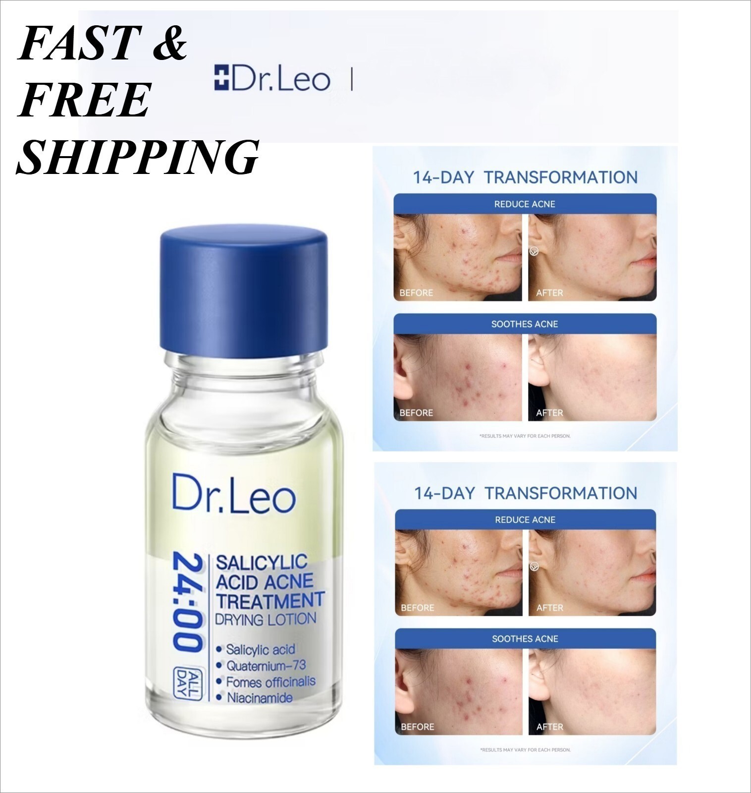 brand new Dr.Leo Acne Essence Salicylic Acid Anti-acne treatment Lighten Acne Sc