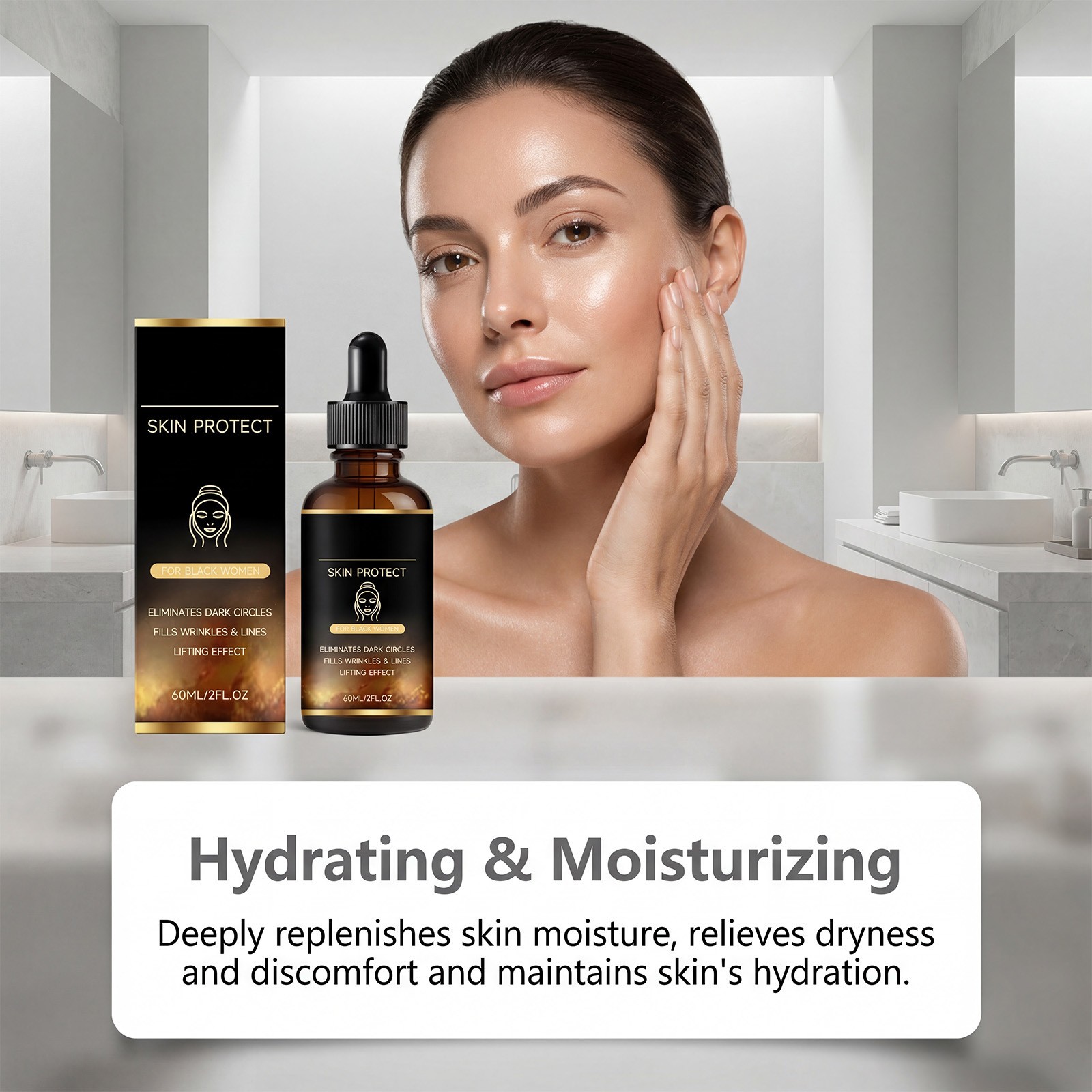 1-5PCS Skin Protect Serum Black Women Gentle Facial Skin Care Moisturizing Serum