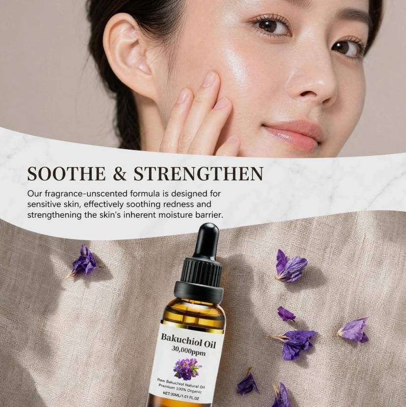 Bakuchiol Oil Organic Cold Pressed 30000PPM Hydrating Firming Facial Skin Care