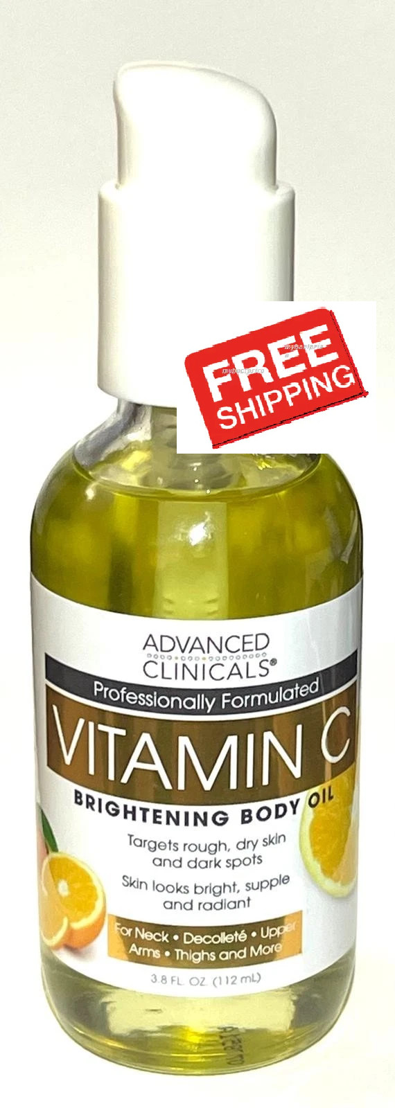 Vitamin C Brightening Body Oil 3.8 fl oz (112 ML) by Advanced Clinicals