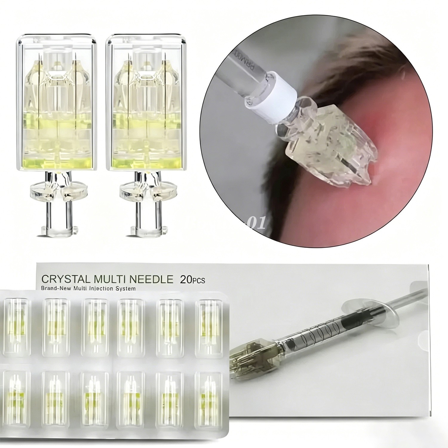 32G 1.5mm Crystal 5 Pin Meso Multi Needle Cartridges Anti-Wrinkle Skincare