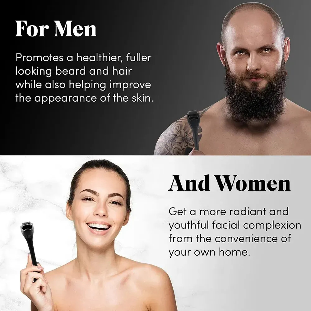 Beard Derma Roller For Hair Loss Beard Growth 0.25MM Titanium Derma Roller micro