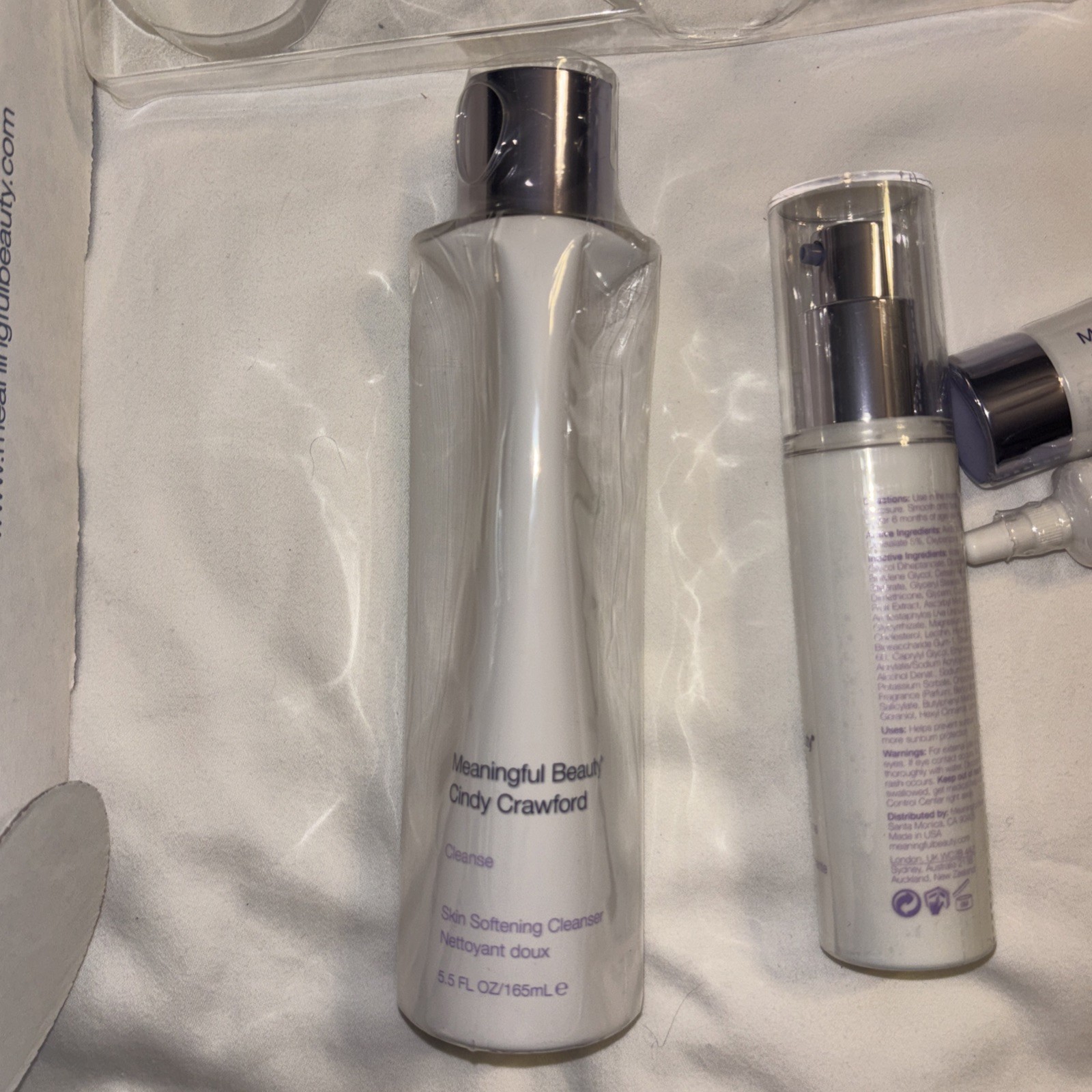 NIB Meaningful Beauty By Cindy Crawford 5 Pc Set Sealed Expired Cleanse Protect
