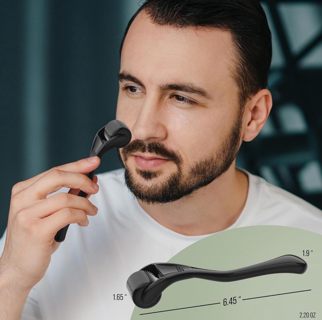 Hair Skin Beard Mustache Activator Beard & Hair Growth Derma Roller Micro Needle
