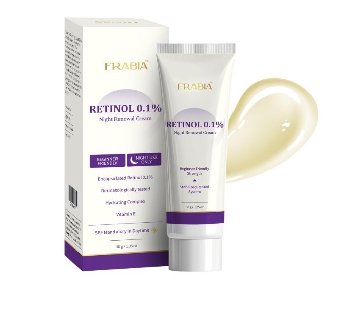 Retinol 0.1% Night Cream with Vitamin E for Smooth Hydrated Skin