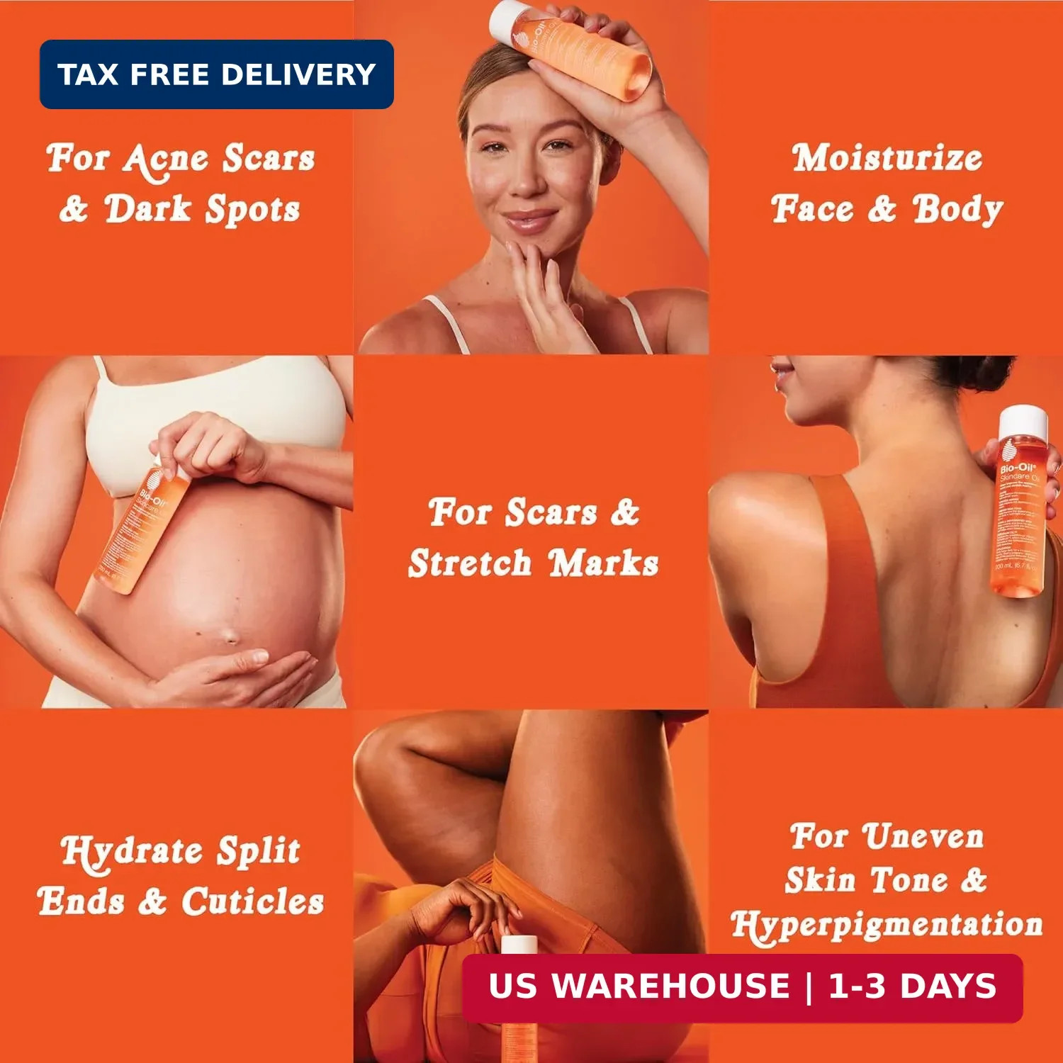 Bio-Oil Skincare Body Oil Serum, Face and Body Moisturizer with Vitamin E & A, f