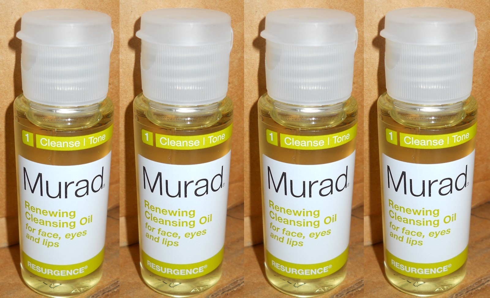 4-Murad Renewing Cleansing Oil for Face Eyes & Lips 1 oz x 4