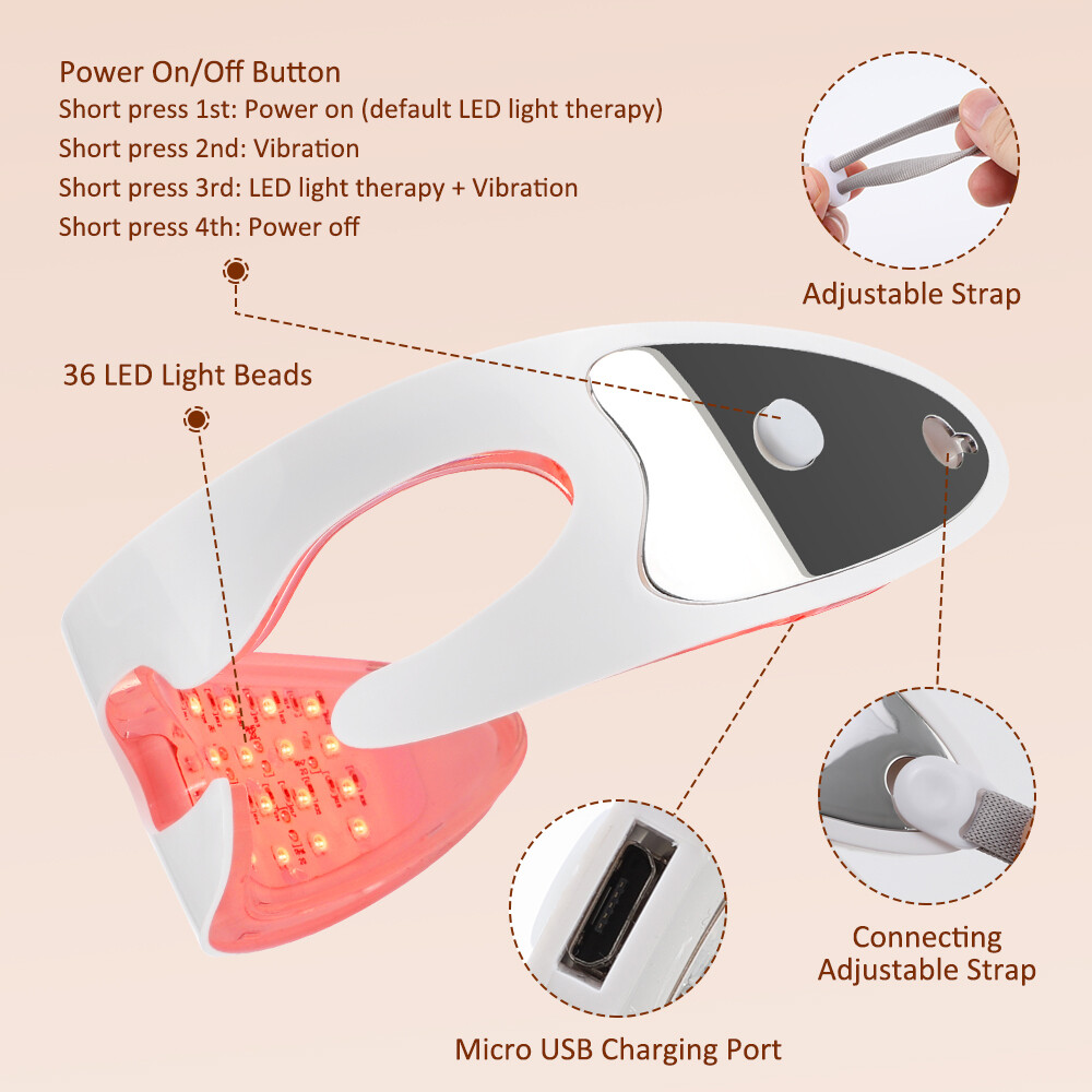 LED Red Light Therapy Eye Massager Device for Anti-Aging,Dark Circles & Wrinkles