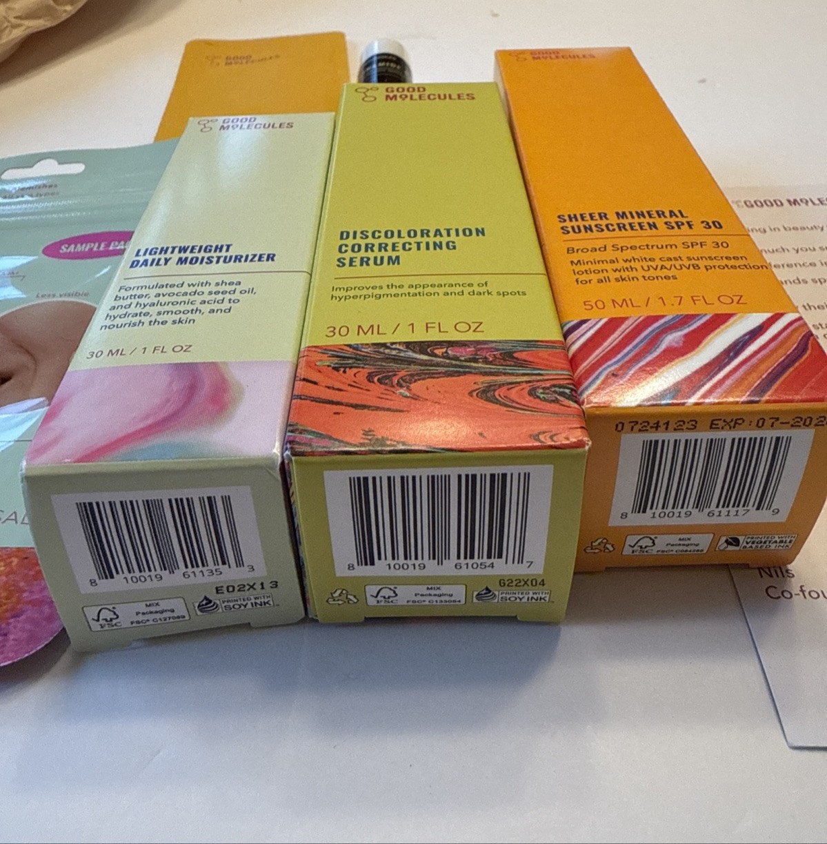 HOT ! GOOD MOLECULES Toner, Serum, Sunscreen, Moisturizer, Cleansing Eye gel,SET
