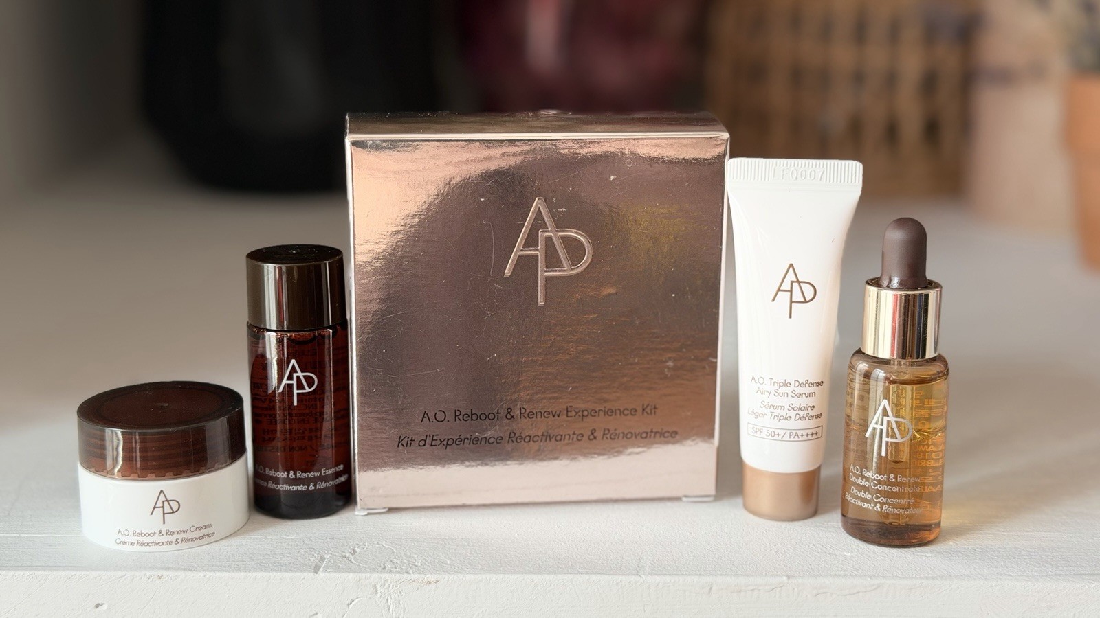 AMORE PACIFIC AP A.O REBOOT AND RENEW KIT MINI SIZE 4PCS SET ANTI AGING, Exp 28