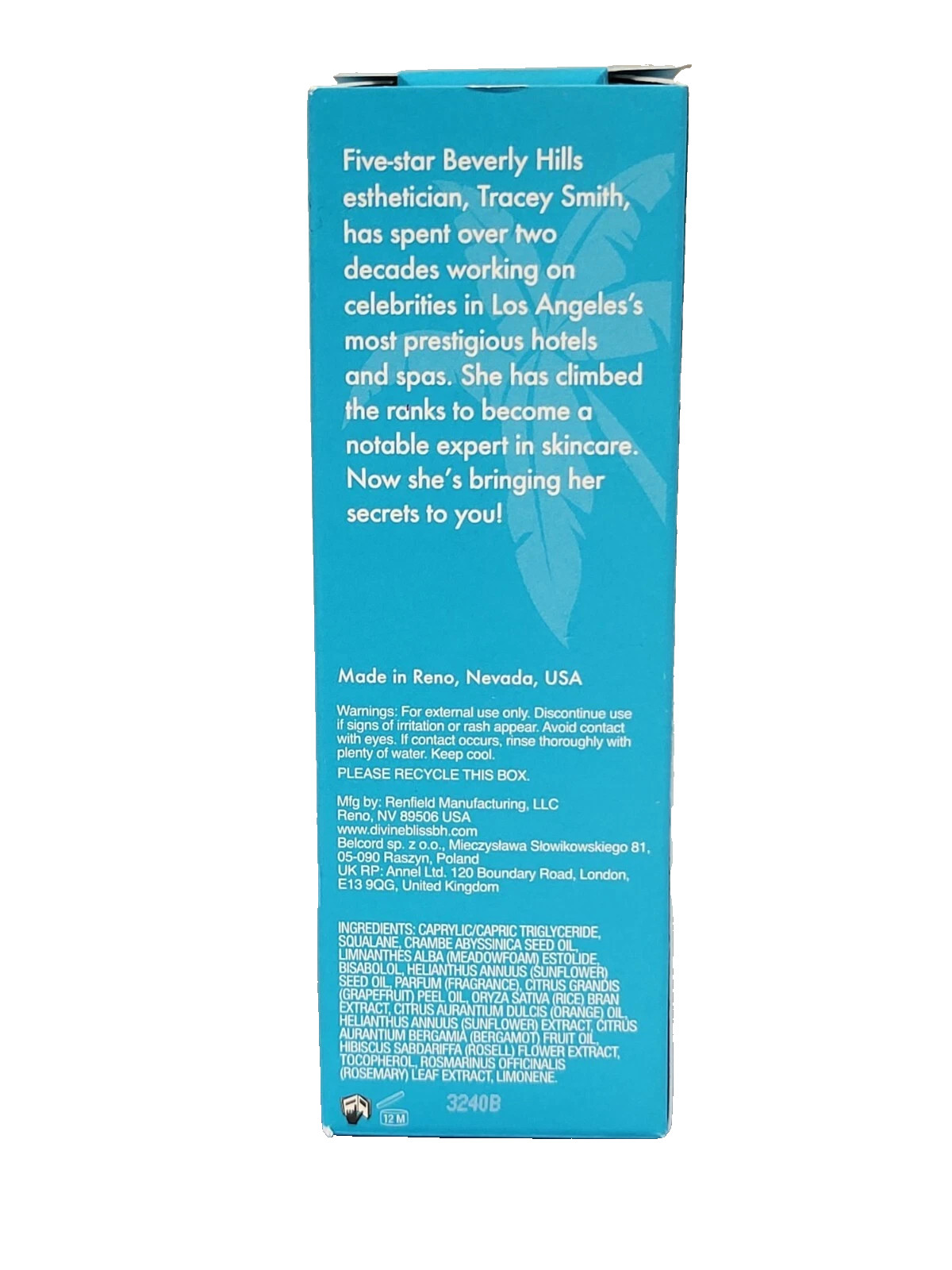 DIVINE BLISS Beverly Hills Face Oil w/Medowfoam Seed Oil & Abyssinian Oil – 1oz