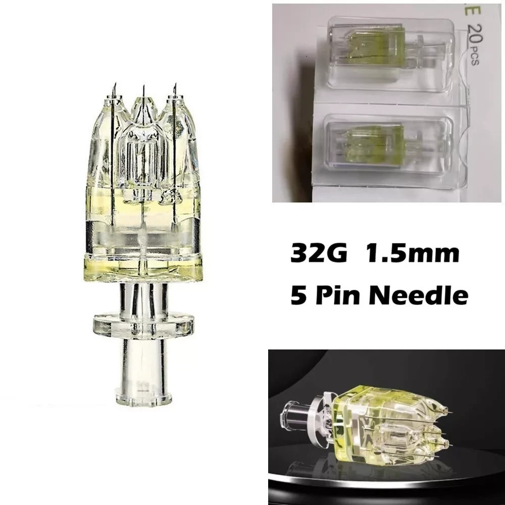 5-20Pcs 5 Pin Crystal Multi-Tip Replace Needle For Beauty Facial Skin Care Tool