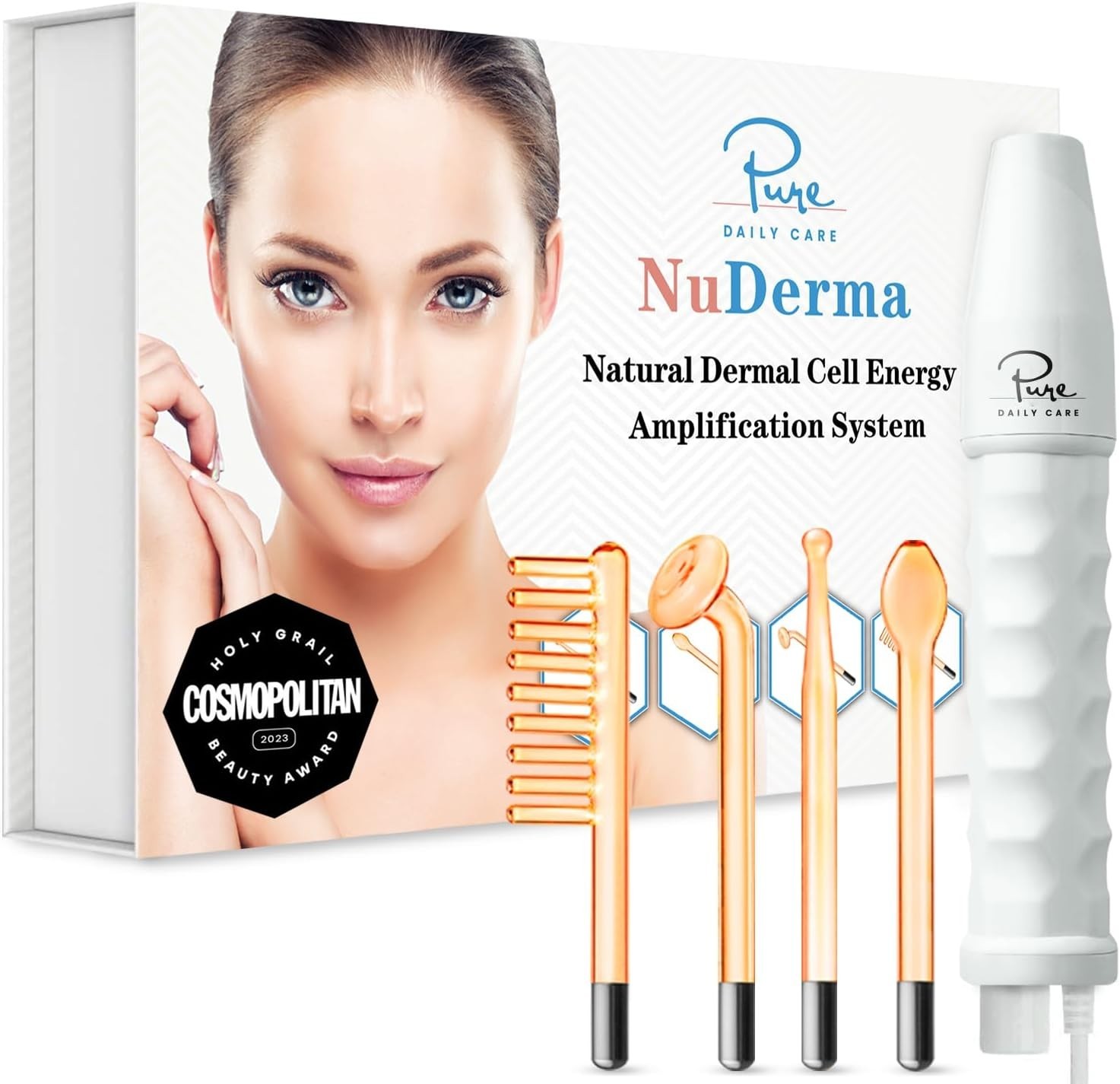 Pure Daily Care NuDerma Handheld Skin Therapy Wand Machine Anti-Aging