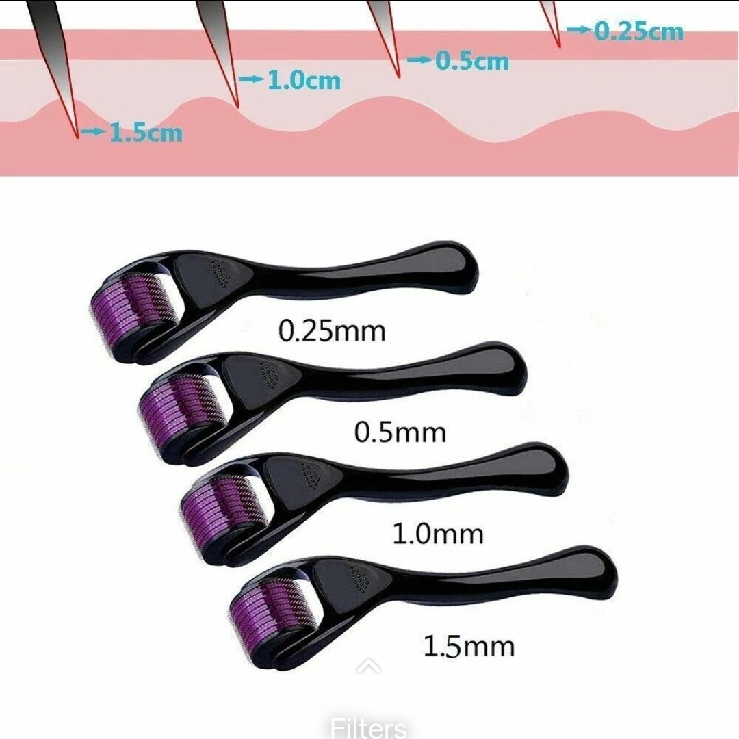 540 Titanium Microneedle Derma Roller 0.25mm 0.5mm 1.0mm 1.5mm 2.0mm Hair Growth