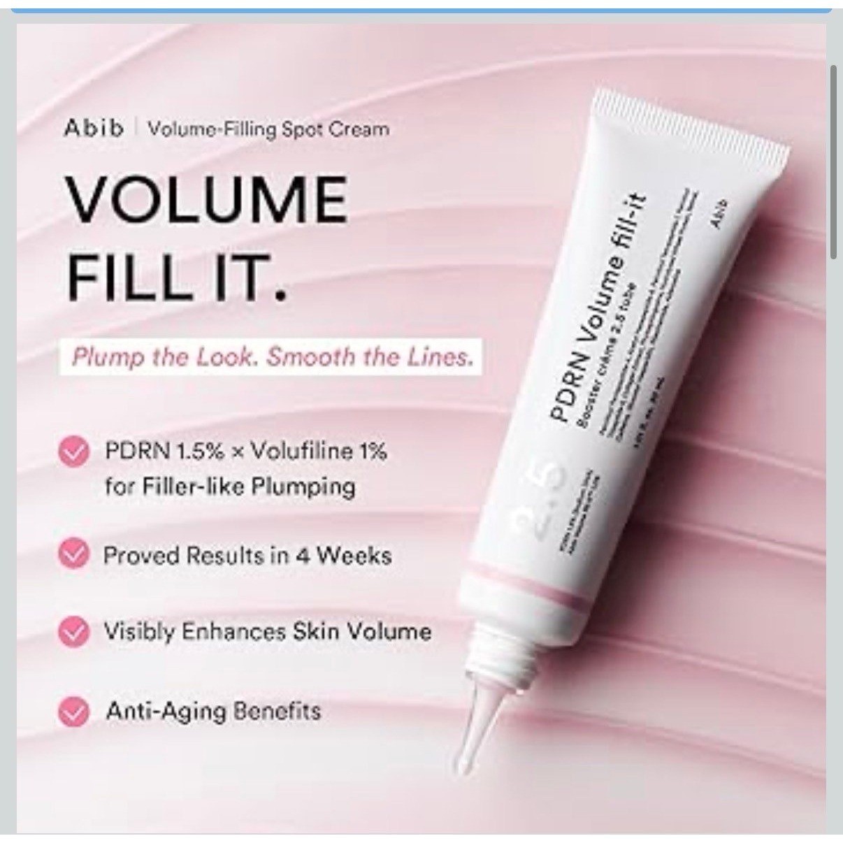 Abib PDRN Volume Fill-It Booster Crème 2.5 Tube – NEW