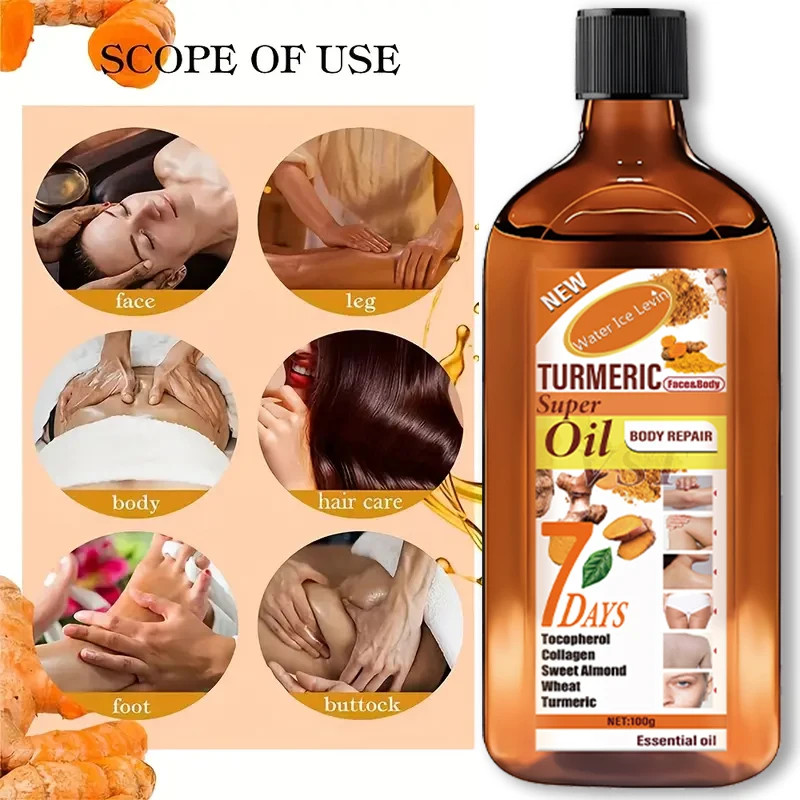 Turmeric Essential Oil Skin Brightening Moisturizer Face Body Repair Glow Serum