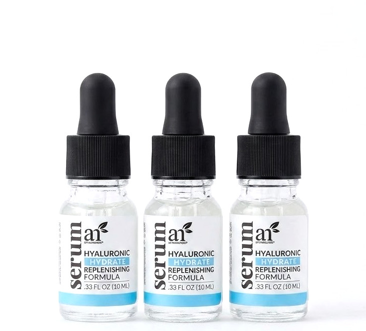 (3 Pack) artnaturals Hydrating+Brightening Hyaluronic Acid Serum, 0.33 fl oz