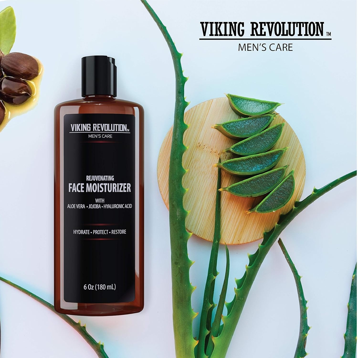 Crema Facial Hidratante Natural para Hombres – Antiarrugas, Antienvejecimiento