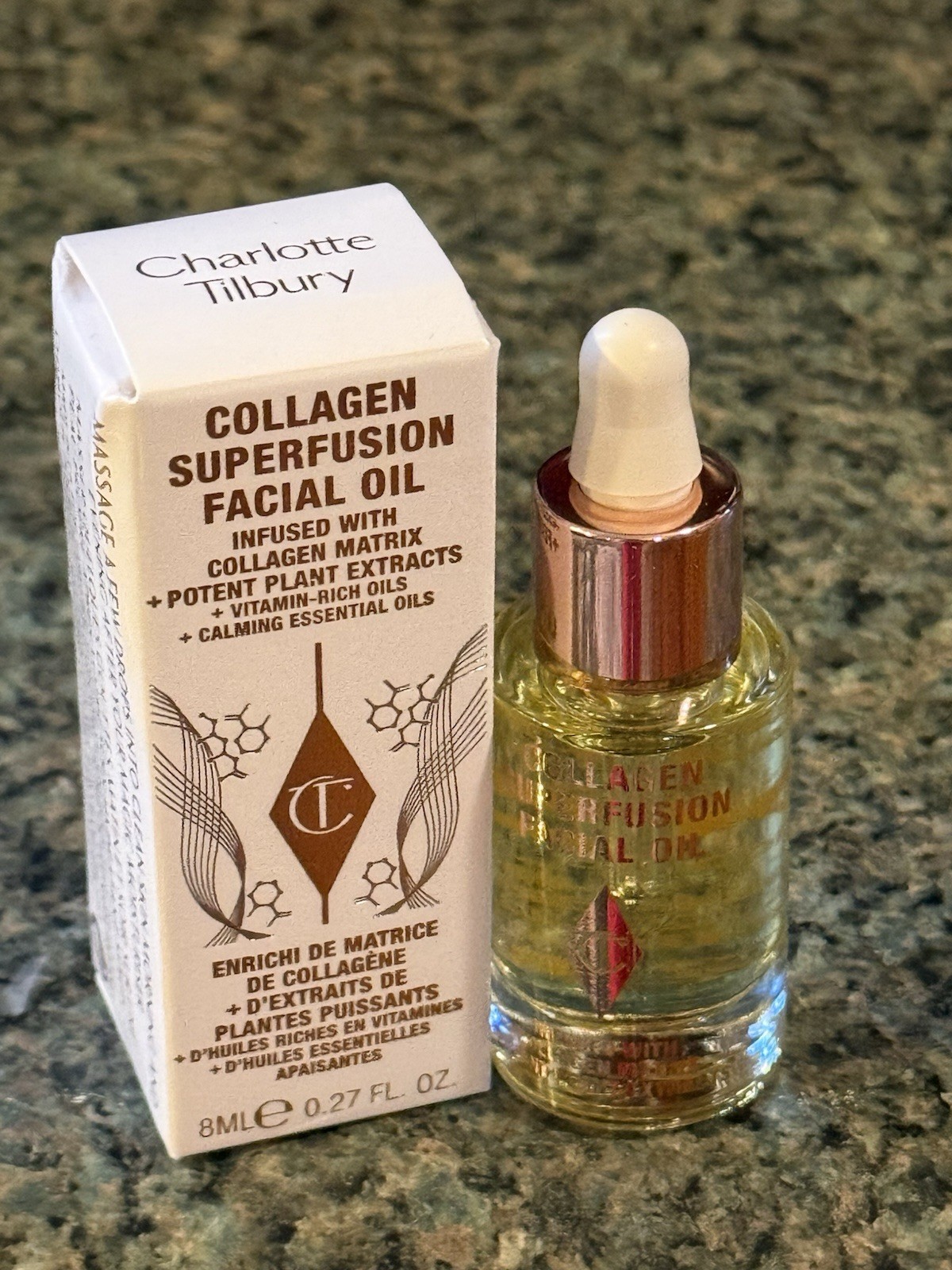 Charlotte Tilbury Collagen Superfusion Face Oil~NIB~0.27 Oz/8ml~Travel